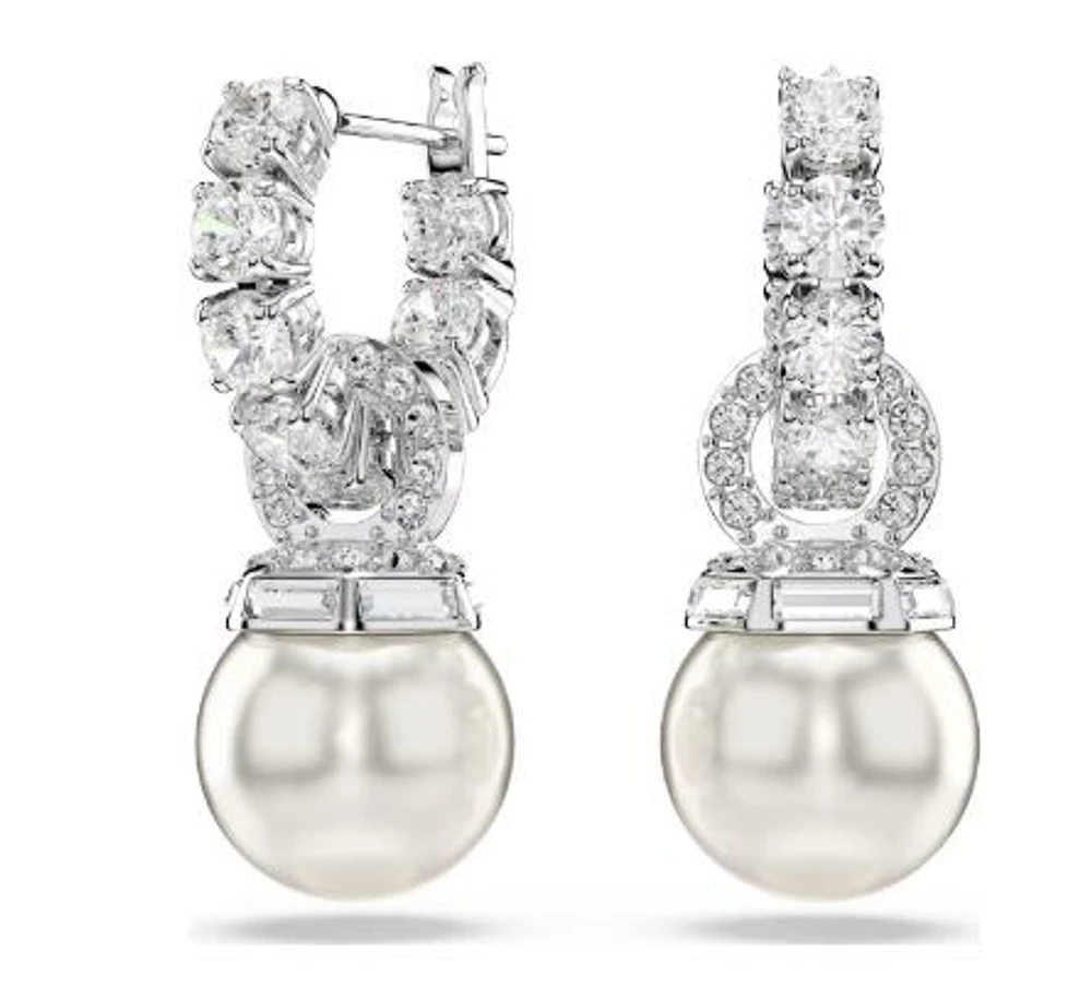 Swarovski Matrix Pearl Pierced Earrings - 5691716/5723778 (SS)