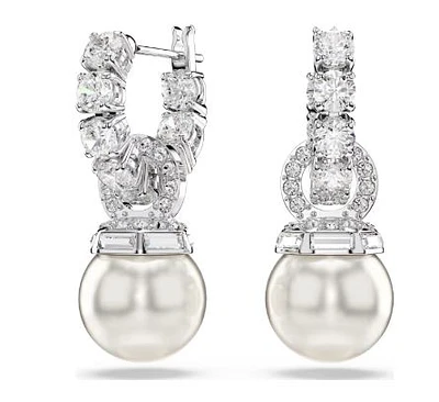 Swarovski Matrix Pearl Pierced Earrings - 5691716/5723778 (SS)