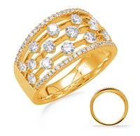 14K Yellow Gold cttw Diamond Ring