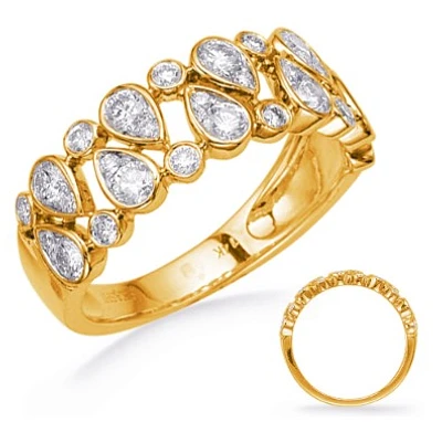 14K Yellow Gold cttw Diamond Ring