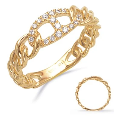 14K Yellow Gold 0.17 cttw Diamond Ring
