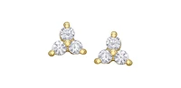 10K Yellow Gold 0.12 cttw Diamond Earrings