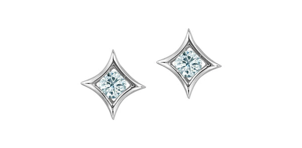 10K White Gold 0.25cttw Lab Grown Diamond Earrings