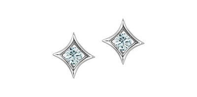 10K White Gold 0.25cttw Lab Grown Diamond Earrings