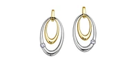 10K Yellow & White Gold 0.08cttw Canadian Diamond Earrings