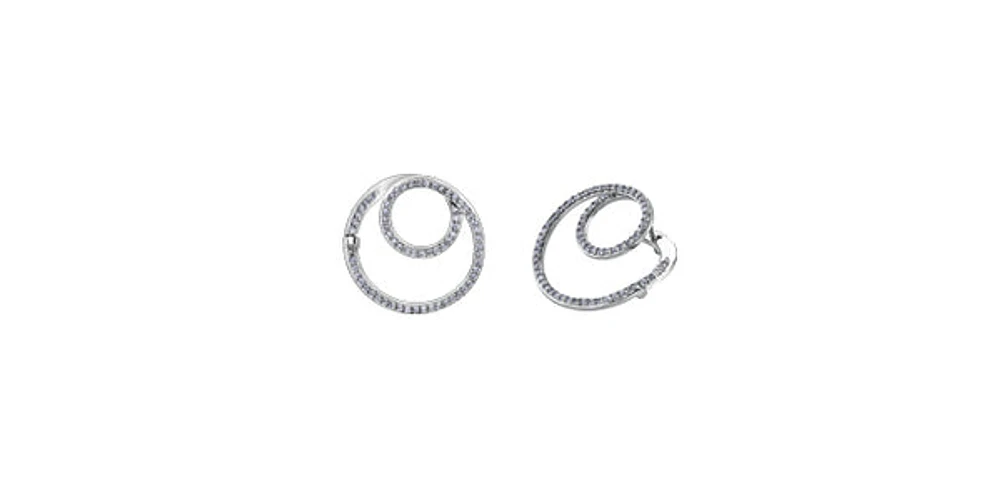 10K White Gold 0.65cttw Diamond Earrings