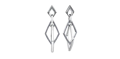 10K White Gold 0.25cttw Diamond Earrings