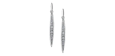 10K White Gold 0.10cttw Diamond Earrings