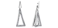 10K White Gold 0.20cttw Diamond Dangle Earrings