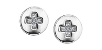 10K White Gold 0.05cttw Diamond Earrings