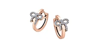 10K Rose Gold 0.11cttw Diamond Earrings