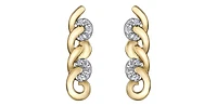 10K Yellow Gold 0.05cttw Diamond Earrings