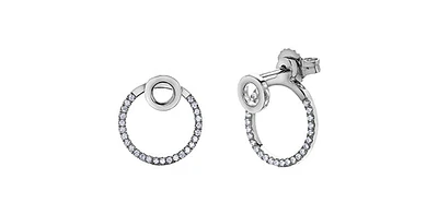 10K White Gold 0.13cttw Diamond Earrings
