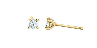 14K Yellow Gold 0.50cttw Lab Grown Diamond Stud Earrings