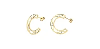 10K Yellow Gold 0.06cttw Diamond Earrings