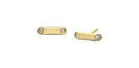 10K Yellow Gold 0.06cttw Diamond Earrings