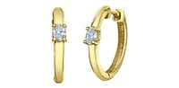 10K Yellow Gold 0.20cttw Lab Grown Diamond Hoop / Huggie Earrings