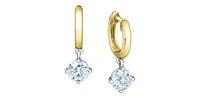 10K Yellow Gold 1.00cttw Lab Grown Diamond Hoop / Huggie / Dangle Earrings