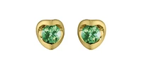 10K Yellow Gold Emerald Earring