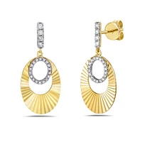 14K Yellow Gold 0.21cttw Diamond Earrings