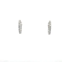 10K White Gold 0.50cttw Lab Grown Diamond Huggie / Hoop Earrings