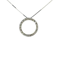 10K White Gold 0.10 cttw Diamond Necklace