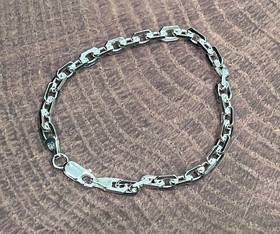 925 Sterling Silver 5.5mm Rolo Link Bracelet  -  8.25 Inches