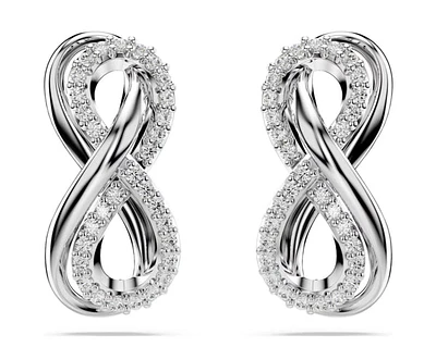 Swarovski - Hyperbola stud earrings, Infinity, White, Rhodium plated - 5687269/5689648 (SS)