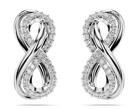 Swarovski - Hyperbola stud earrings, Infinity, White, Rhodium plated - 5687269/5689648 (SS)