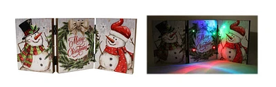 LED MDF 3 Panel Table Top Christmas   Decor