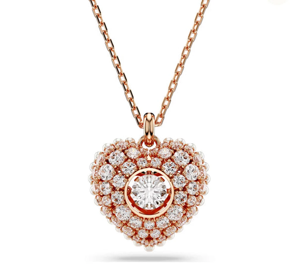 Swarovski - Next Hyperbola pendant, Heart, White, Rose gold-tone plated - 5680402