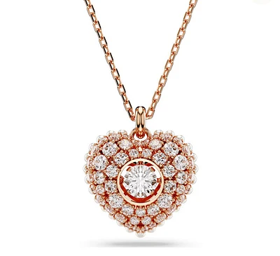 Swarovski -    Next Hyperbola pendant, Heart, White, Rose gold-tone plated - 5680402