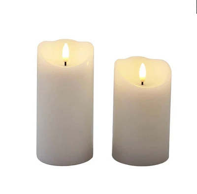 2 Piece 3D Flame LED Candle