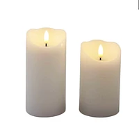 2 Piece 3D Flame LED Candle