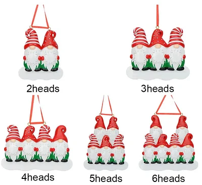 Personalized Gnome Family Christmas Tree Ornament - 2 People
