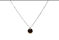 Stainless Steel 10mm Engravable Disc Pendant - 18"