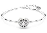 Swarovski -Hyperbola bangle, Heart, White, Rhodium plated - 5684385