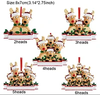 Personalized Reindeer Family Christmas Tree Ornament