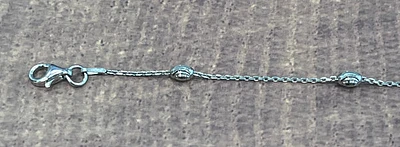 925 Sterling Silver 3.0mm Ball Link Bracelet  -  7.25 Inches