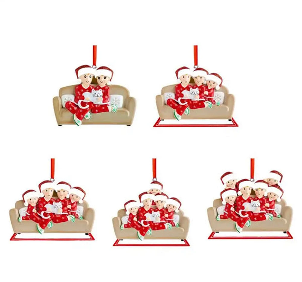 Personalized Cat Family Christmas Tree Ornament - 2 People