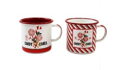 2 Piece Mug Set - Candy Canes