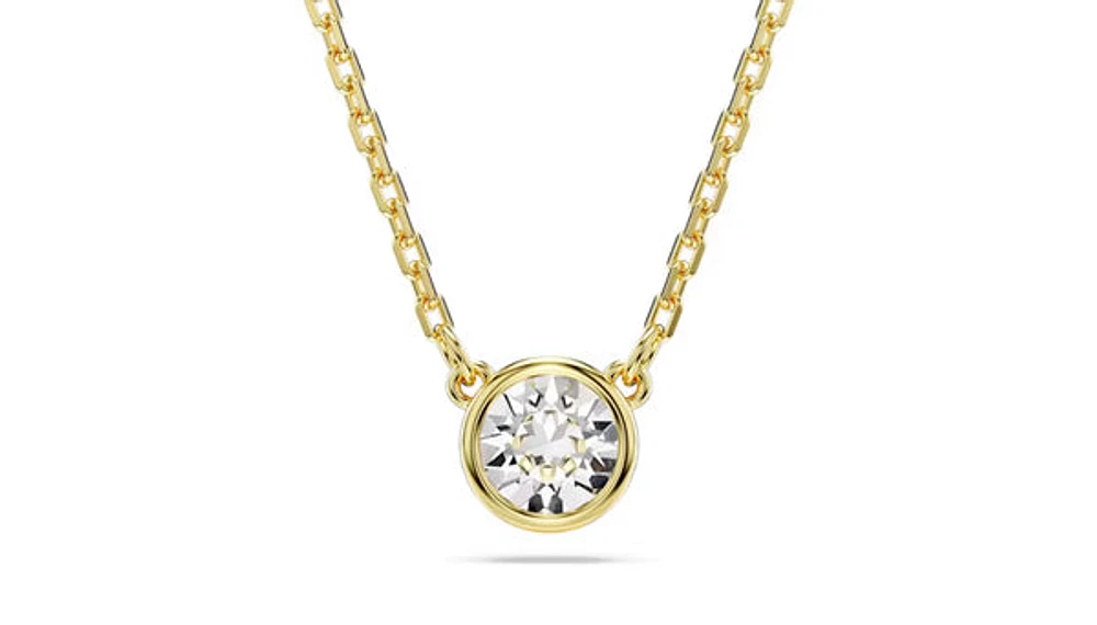 Swarovski - Imber pendant, Round cut, White, Gold-tone plated - 5684511
