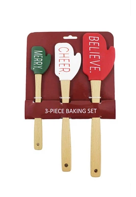 3 Piece Silicone Christmas Spatula Set