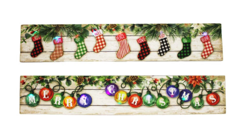 LED MDF 2 Piece Christmas Decor - Sold Separately