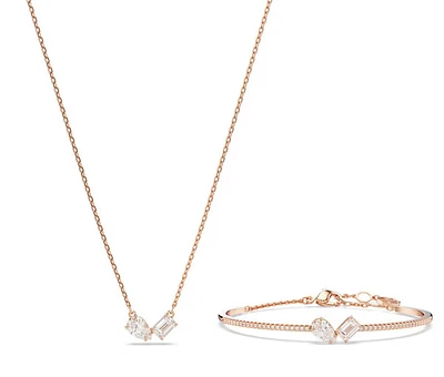 Swarovski - Mesmera set, Mixed cuts, White, Rose gold-tone plated - 5684779