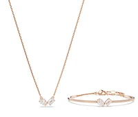 Swarovski - Mesmera set, Mixed cuts, White, Rose gold-tone plated - 5684779