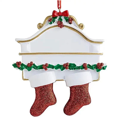 Personalized Stocking Christmas Tree Ornament - 2 People