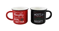 2 Piece Mug Set - Red & Black