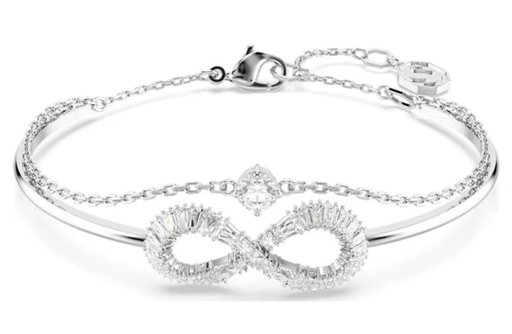 Swarovski -  Hyperbola bangle, Infinity, White, Rhodium plated - 5684049