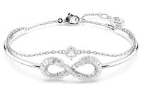 Swarovski -  Hyperbola bangle, Infinity, White, Rhodium plated - 5684049